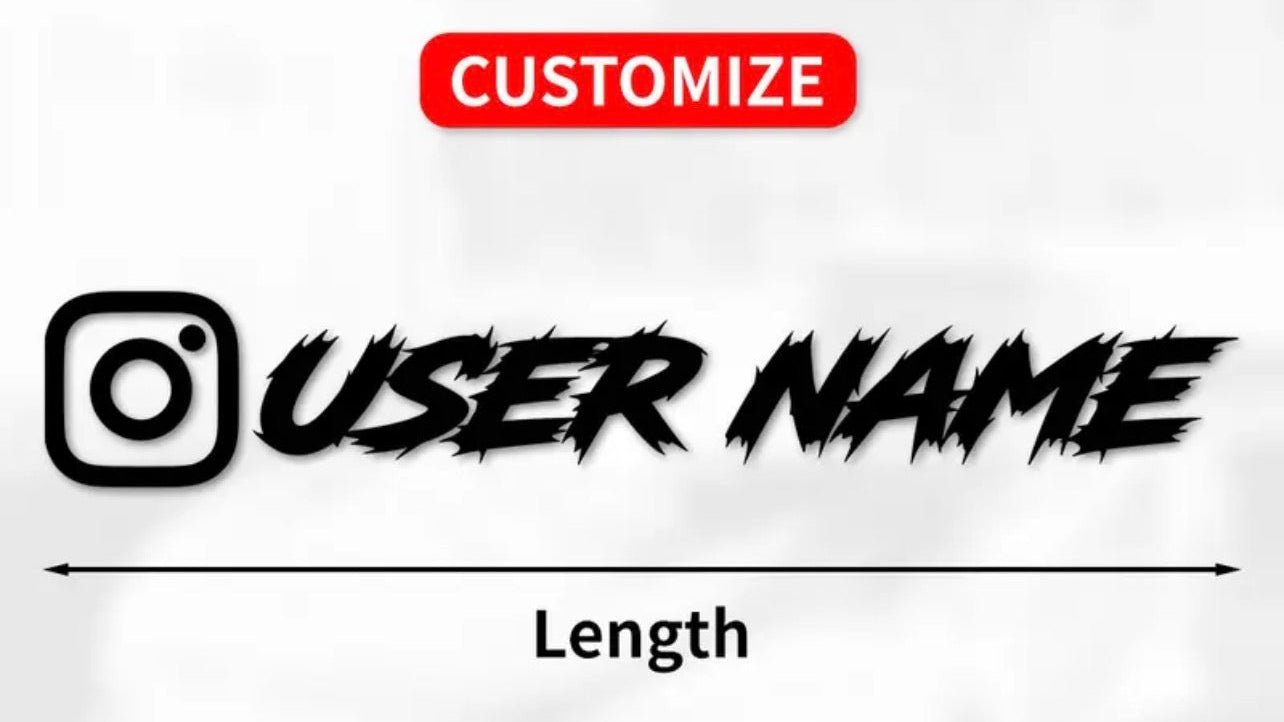 customisable tiktok/instagram/snapchat username stickers