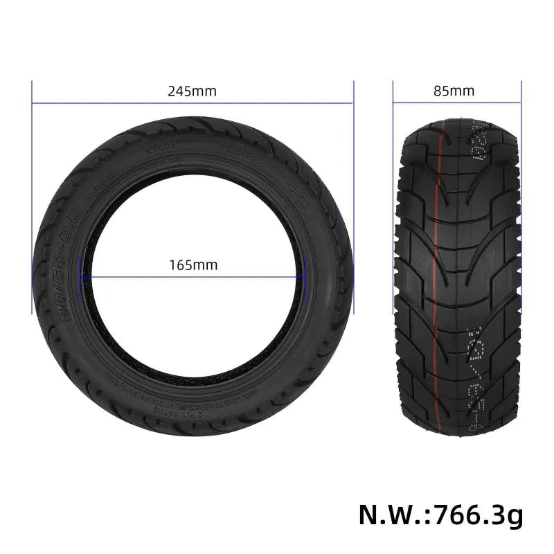 New 10 Inch 80/65-6.5 Tubeless Tire
